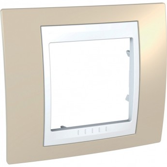 1-постовая рамка SCHNEIDER ELECTRIC UNICA ХАМЕЛЕОН, БЕЛЫЙ/ ПЕСЧАНЫЙ