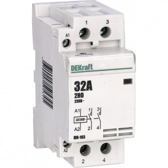 Модульный контактор DEKRAFT 2НО 32А 230В МК-103