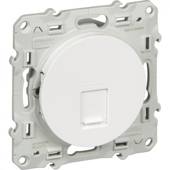 Розетка компьютерная SCHNEIDER ELECTRIC ODACE RJ45 infraplus, неэкранированный кабель, кат. 5е, БЕЛЫЙ