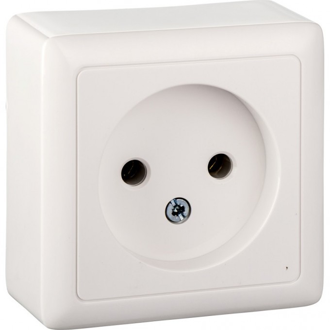 Розетка одинарная SCHNEIDER ELECTRIC ХИТ О/У, без заземления без шторок ИЗОЛ.ПЛ 10А, 250В, БЕЛЫЙ. Россия RA10-131I-B