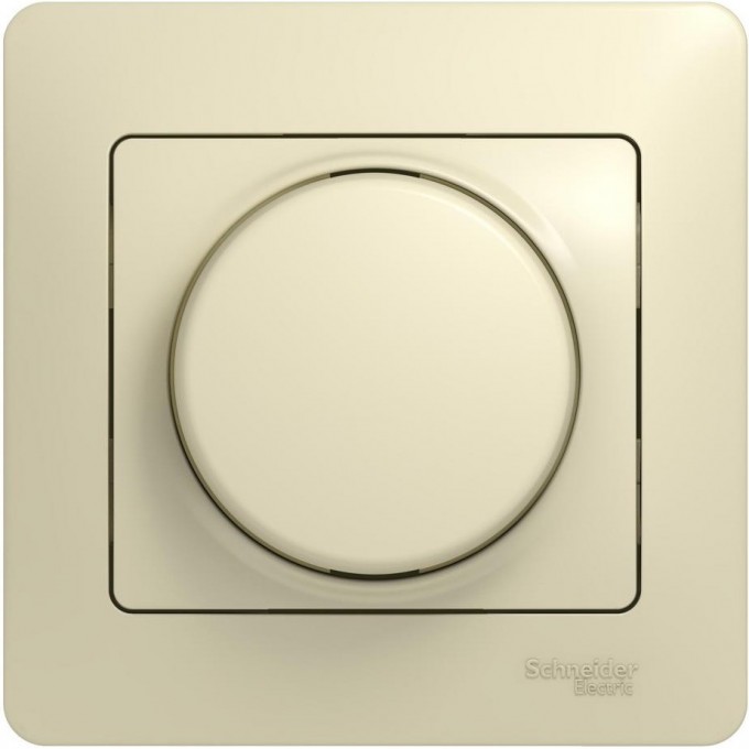 Светорегулятор (диммер) SCHNEIDER ELECTRIC GLOSSA, поворотный, 300Вт, в сборе, бежевый GSL000234