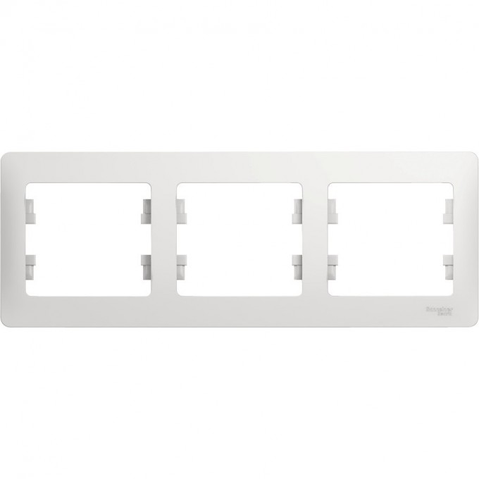 3-постовая рамка SCHNEIDER ELECTRIC GLOSSA, горизонтальная, БЕЛЫЙ GSL000103