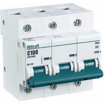 Автоматический выключатель SCHNEIDER ELECTRIC DEKRAFT 3Р 100А х-ка С ВА-201 10кА