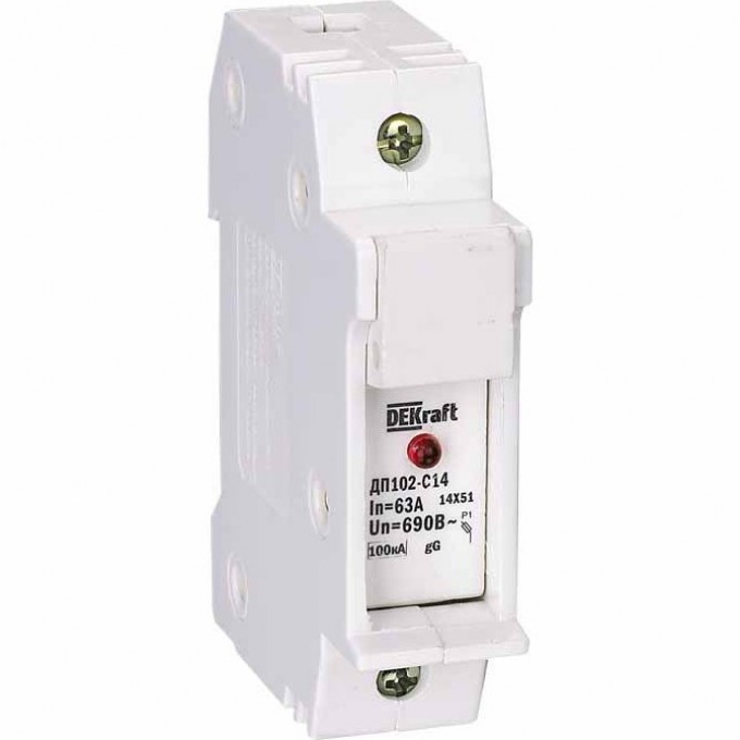 Держатель предохранителей SCHNEIDER ELECTRIC DEKRAFT типа C14 со светодиодной индикацией 1P 21386DEK