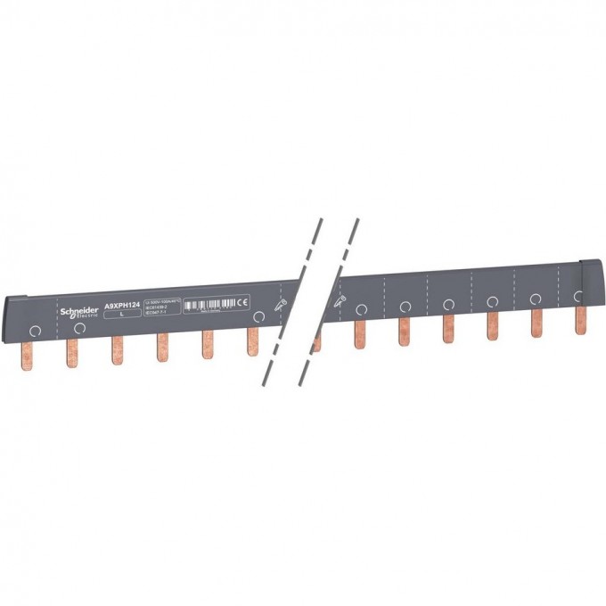 Гребенчатая шинка 1П (L1…) 24 МОД.18ММ 100А разрезаемая A9XPH124