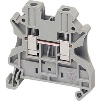 Клеммник винтовой проходной SCHNEIDER ELECTRIC LINERGY, сечением провода 4ММ2, 2 точки подключения, серый