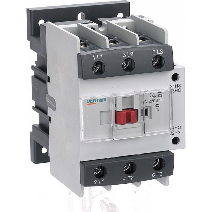 Контактор SCHNEIDER ELECTRIC DEKRAFT 80А 220В АС3 1НО+1НЗ КМ-103 22143DEK