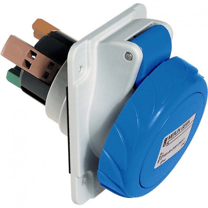 Розетка скрытой установки угловая быстрая SCHNEIDER ELECTRIC PRATIKA 16А 2P+E IP67 220В PKY16F723