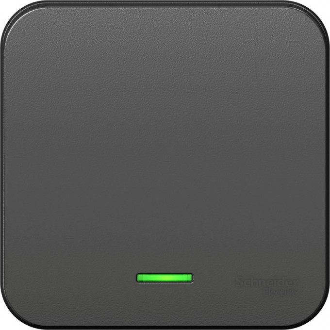 1-клавишный выключатель SCHNEIDER ELECTRIC BLANCA, с подсветкой, 10А, 250B, АНТРАЦИТ BLNVA101106