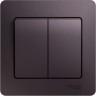 2-клавишный выключатель SCHNEIDER ELECTRIC GLOSSA, сх.5, 10АХ, в сборе, СИРЕНЕВЫЙ ТУМАН GSL001452