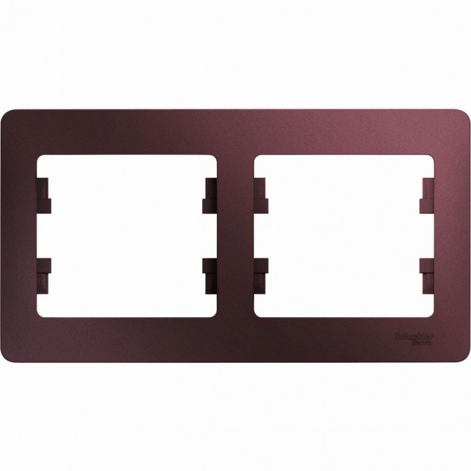 2-постовая рамка SCHNEIDER ELECTRIC GLOSSA, горизонтальная, БАКЛАЖАНОВЫЙ GSL001102