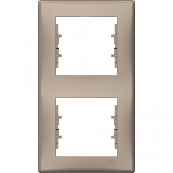 2-постовая рамка SCHNEIDER ELECTRIC SEDNA, вертикальная, ТИТАН