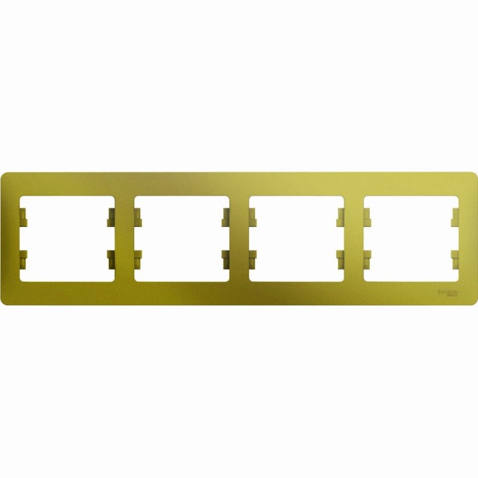 4-постовая рамка SCHNEIDER ELECTRIC GLOSSA, горизонтальная, ФИСТАШКОВЫЙ GSL001004