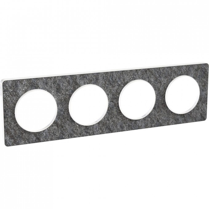 4-постовая рамка SCHNEIDER ELECTRIC ODACE, универсальная, ЧЕРНЫЙ ФОСФОР S52P808T