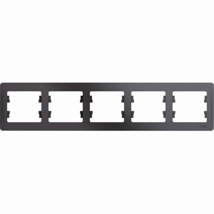 5-постовая рамка SCHNEIDER ELECTRIC GLOSSA, горизонтальная, ГРАФИТ GSL001305