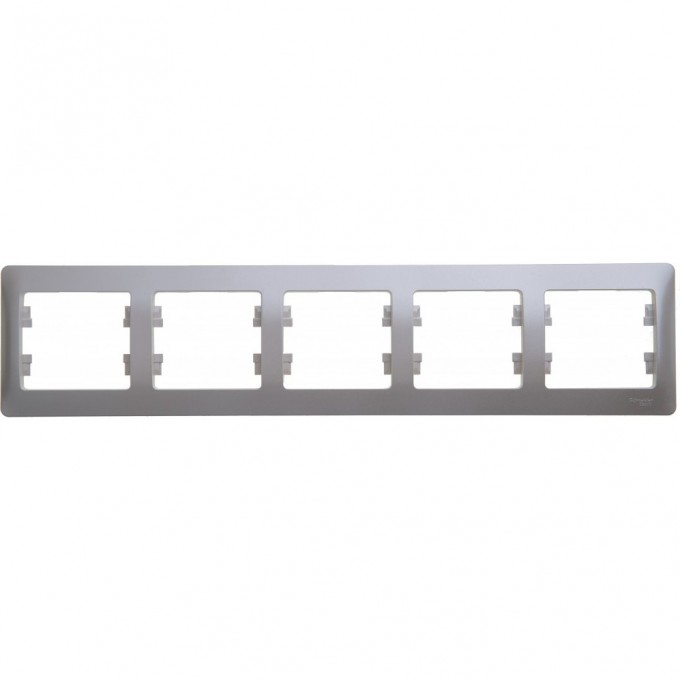 5-постовая рамка SCHNEIDER ELECTRIC GLOSSA, горизонтальная, ПЕРЛАМУТР GSL000605