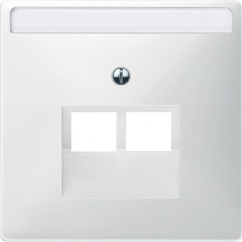 Центральная плата SCHNEIDER ELECTRIC MERTEN для механизма розетки UAE, 2 поста, ПОЛ.БЕЛЫЙ, SD