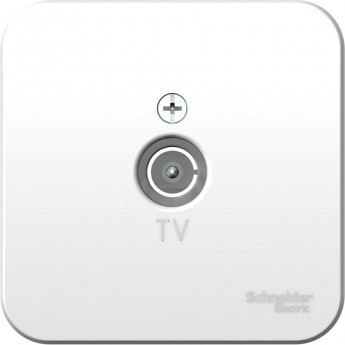 Коннектор ТВ SCHNEIDER ELECTRIC BLANCA с изолирующей пластиной, БЕЛЫЙ