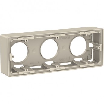 Коробка для открытой установки SCHNEIDER ELECTRIC UNICA NEW, 3-постовая, бежевый