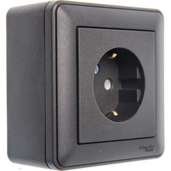 Коробка SCHNEIDER ELECTRIC W59 подъемная для наружного монтажа с рамкой 1-местная, ЧЕРНЫЙ БАРХАТ