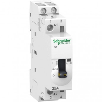 Модульный контактор с ручным управлением SCHNEIDER ELECTRIC ACTI9 iCT25A 2Н
