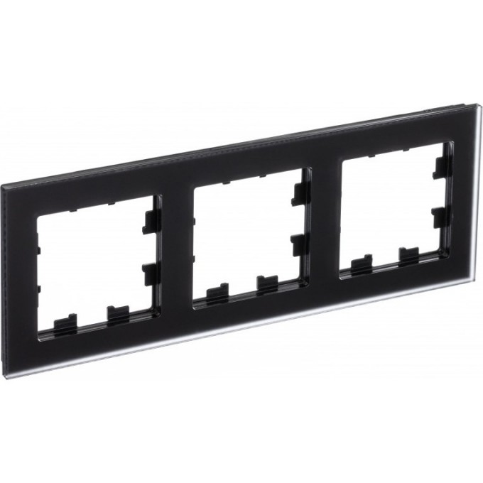 Рамка 3-постовая SCHNEIDER ELECTRIC ATLASDESIGN NATURE, матовое органическое стекло черный ATN331003