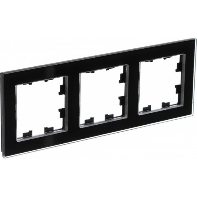 Рамка 3-постовая SCHNEIDER ELECTRIC ATLASDESIGN NATURE, органическое стекло черный ATN321003