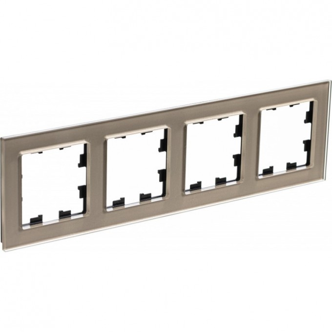 Рамка 4-постовая SCHNEIDER ELECTRIC ATLASDESIGN NATURE, органическое стекло шампань ATN320504