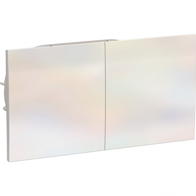 Розетка двойная SCHNEIDER ELECTRIC ATLASDESIGN с заземлением, со шторками, с крышками, жемчуг ATN000428