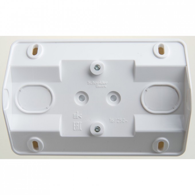 Розетка двойная угловая SCHNEIDER ELECTRIC ЭТЮД без заземления без шторок 16А, БЕЛЫЙ, Россия PA16-105B