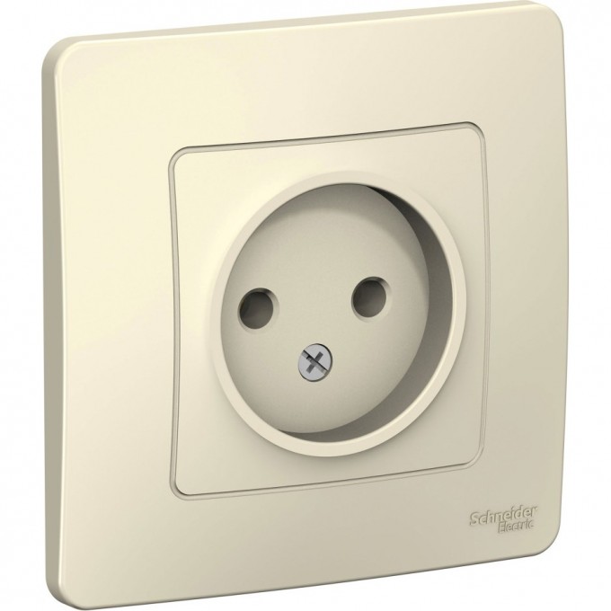 Розетка одинарная SCHNEIDER ELECTRIC BLANCA без заземления без шторок 16А, 250В, МОЛОЧНЫЙ BLNRS000012