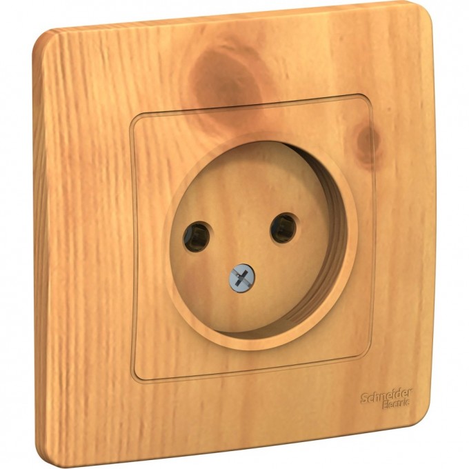 Розетка одинарная SCHNEIDER ELECTRIC BLANCA без заземления без шторок 16А, 250В, ЯСЕНЬ BLNRS000015