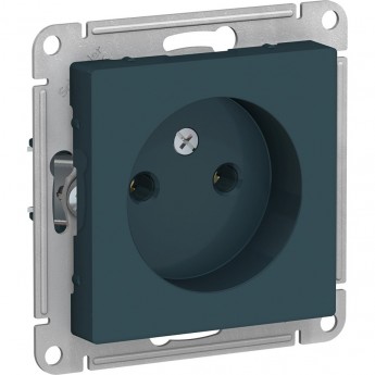 Розетка SCHNEIDER ELECTRIC ATLASDESIGN без заземления, без шторок, механизм, изумруд