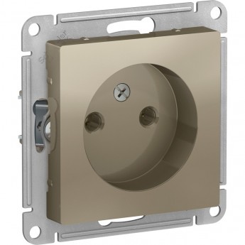 Розетка SCHNEIDER ELECTRIC ATLASDESIGN без заземления, без шторок, механизм, шампань