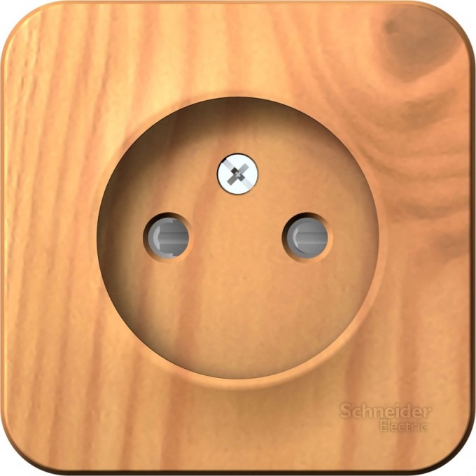 Розетка SCHNEIDER ELECTRIC BLANCA без заземления, со шторками, с изолирующей пластиной, 16А, 250В, ясень BLNRA001115