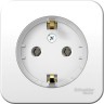 Розетка SCHNEIDER ELECTRIC BLANCA с заземлением, без шторок, (компакт), с изолирующей пластиной, 16А, 250В, белый BLNRA110111