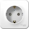Розетка SCHNEIDER ELECTRIC BLANCA с заземлением, без шторок, с изолирующей пластиной, 16А, 250В, белый BLNRA010111