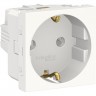 Розетка SCHNEIDER ELECTRIC UNICA MODULAR розетка с заземлением, без шторок, с винтовыми зажимами, 16А, 250В, 2 модуля, белый NU303618