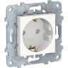 Розетка SCHNEIDER ELECTRIC UNICA NEW с заземлением, со шторками, с винтовыми зажимами, 16 А, 250 В, белый NU503718