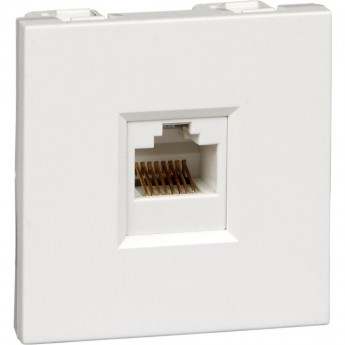 Розетка SCHNEIDER ELECTRIC W45 1XRJ45 CAT.5E формат 45Х22,5 белая RAL 9010