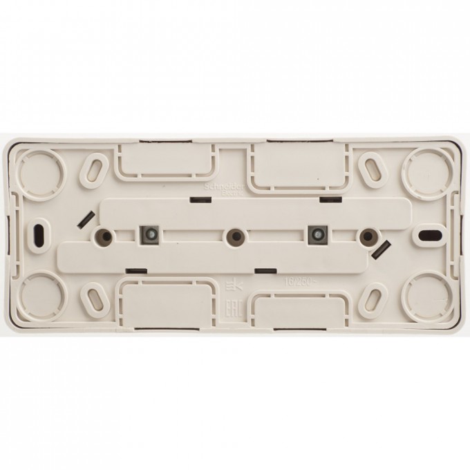 Розетка тройная SCHNEIDER ELECTRIC ЭТЮД без заземления со штороками 16А 250B, кремовый, Россия PA16-010K