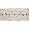 Розетка тройная SCHNEIDER ELECTRIC ЭТЮД без заземления со штороками 16А 250B, кремовый, Россия PA16-010K