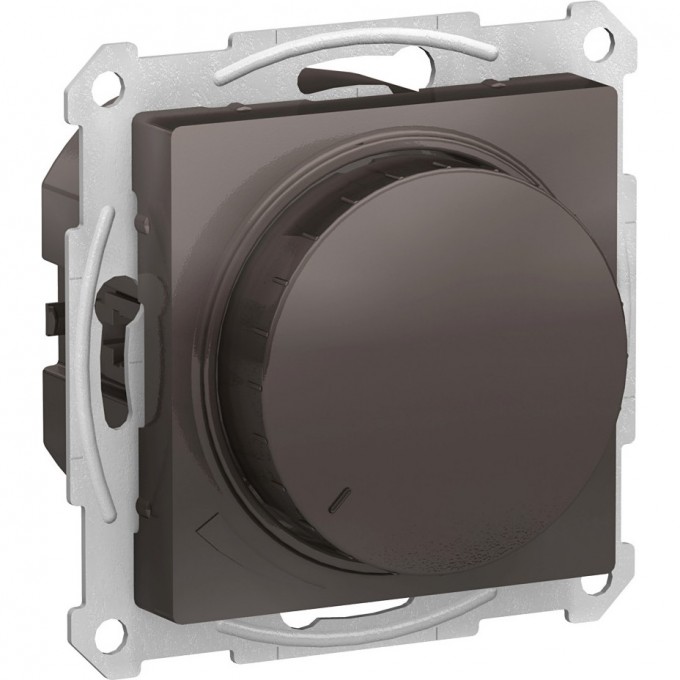 Светорегулятор (диммер) SCHNEIDER ELECTRIC ATLASDESIGN, поворотно-нажимной, LED, RC, 630Вт, механизм, мокко ATN000636