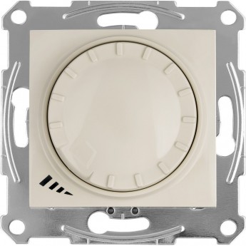 Светорегулятор (диммер) SCHNEIDER ELECTRIC SEDNA поворотно-нажимной, проходной, универсальный., 4-400Вт, бежевый