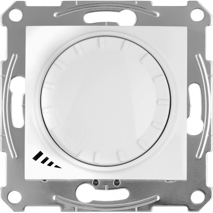 Светорегулятор (диммер) SCHNEIDER ELECTRIC SEDNA поворотно-нажимной, проходной, универсальный, 4-400Вт, белый SDN2201221