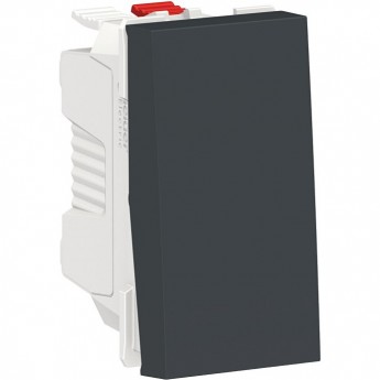 Выключатель 1-клавишный SCHNEIDER ELECTRIC UNICA MODULAR, кнопочный, сх. 1, 10 A, 1 мод, антрацит