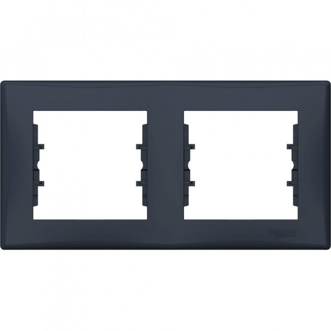 2-постовая рамка SCHNEIDER ELECTRIC SEDNA, горизонтальная, ГРАФИТ SDN5800370