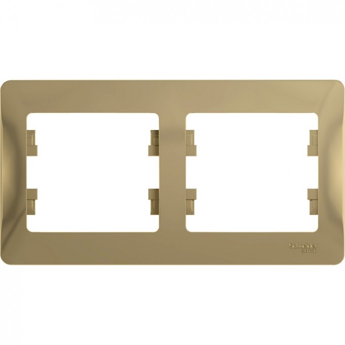 2-постовая рамка SCHNEIDER ELECTRIC GLOSSA, горизонтальная, ТИТАН GSL000402