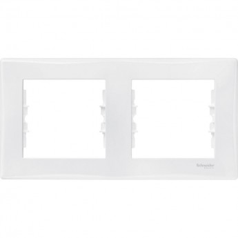 2-постовая рамка SCHNEIDER ELECTRIC SEDNA, горизонтальная, БЕЛЫЙ