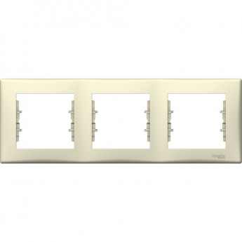 3-постовая рамка SCHNEIDER ELECTRIC SEDNA, горизонтальная, БЕЖЕВЫЙ